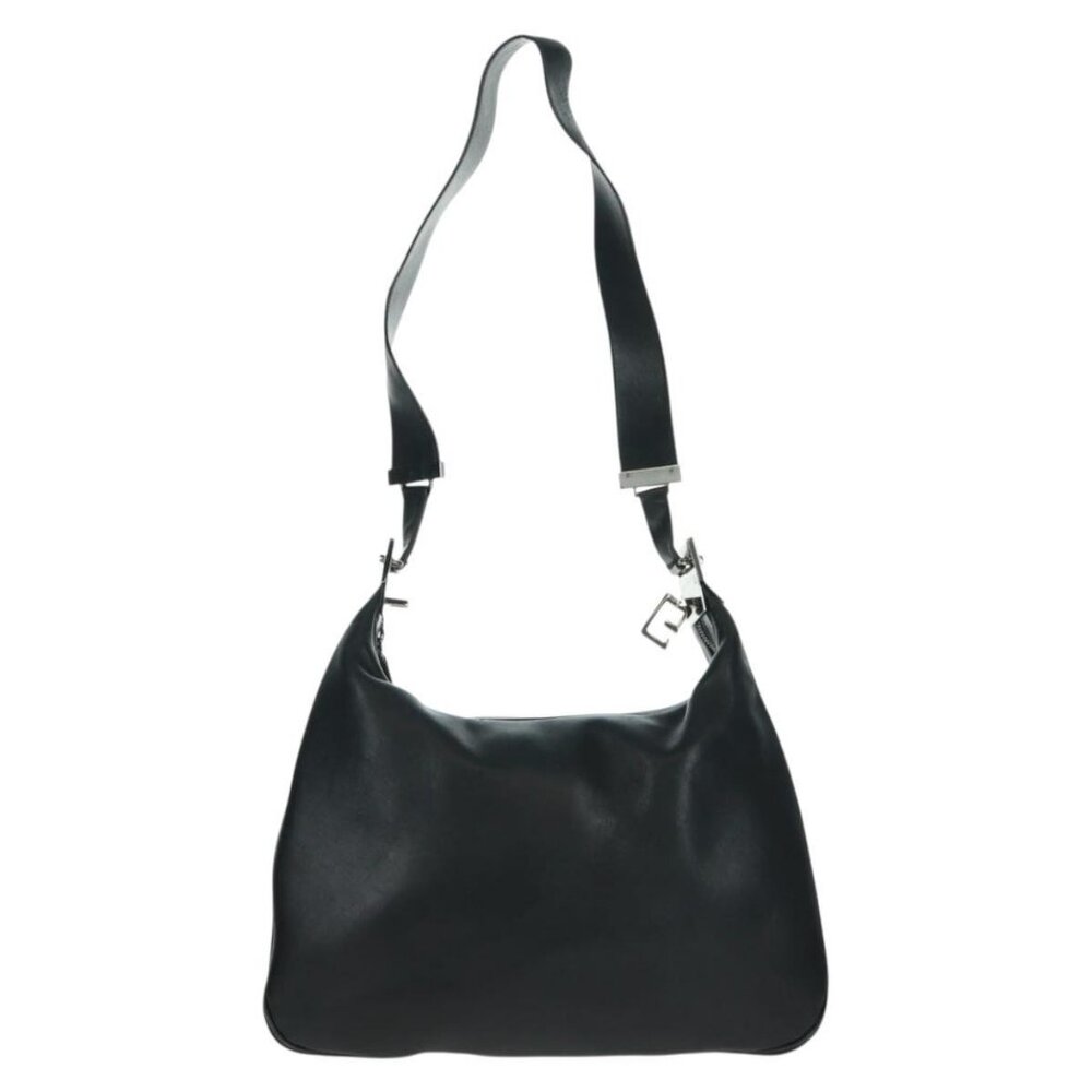 Authentic GUCCI Shoulder Bag Leather Black Silver 001 3341 3444 - Picture 9 of 16